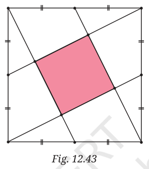 Square with lines from vertices to midpoints of sides forming a shaded central square