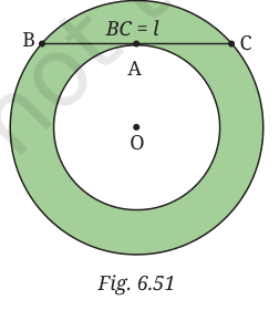 Two concentric circles with chord BC of the larger touching the smaller at A
